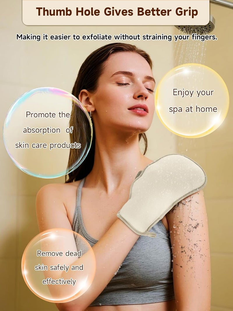 Aswdbbn 2 Packs Exfoliating Glove (Classic) Machine Washable Korean Body Scrubber 100% Vegan Viscose Exfoliating Mitt for Dead Skin Removal, Keratosis Pilaris & Self-Tan Prep - Image 2
